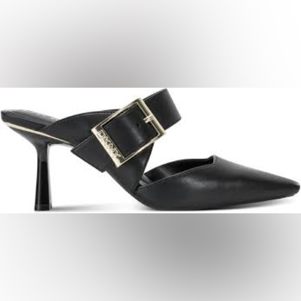 DKNY black and silver heels
